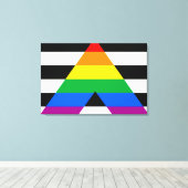 Ally Pride Flag Leinwanddruck (Insitu (Holzboden))