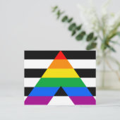 Ally Pride Flag Postkarte (Stehend Vorderseite)