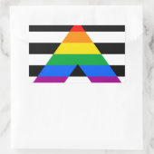 Ally Pride Flag Rechteckiger Aufkleber (Tasche)