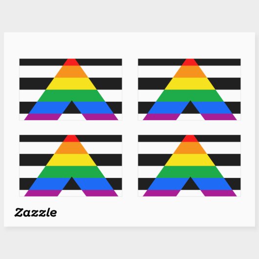 Ally Pride Flag Rechteckiger Aufkleber (Blatt)