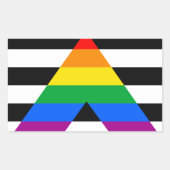 Ally Pride Flag Rechteckiger Aufkleber (Vorderseite)