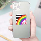 Ally Pride Flag Regenbogen Aufkleber (Telefon)
