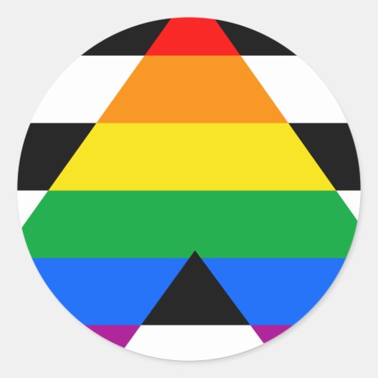 Ally Pride Flag Runder Aufkleber (Vorderseite)