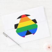 Ally Pride Flag Runder Aufkleber (Umschlag)