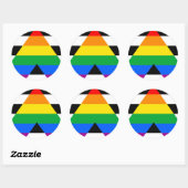 Ally Pride Flag Runder Aufkleber (Blatt)