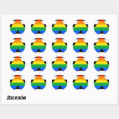 Ally Pride Flag Runder Aufkleber (Blatt)