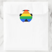 Ally Pride Flag Runder Aufkleber (Tasche)