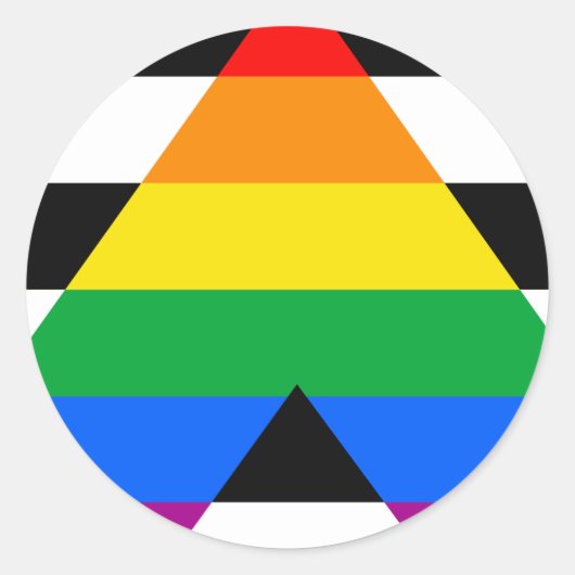 Ally Pride Flag Runder Aufkleber (Vorderseite)