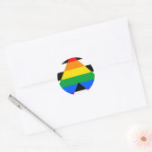 Ally Pride Flag Runder Aufkleber (Umschlag)