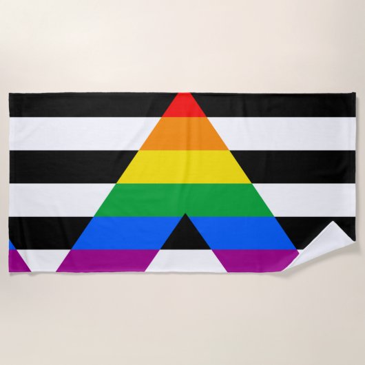 Ally Pride Flag Strandtuch (Vorderseite)