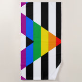 Ally Pride Flag Strandtuch (Vorderseite)