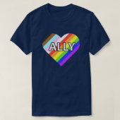 Ally Pride Heart T-Shirt (Design vorne)