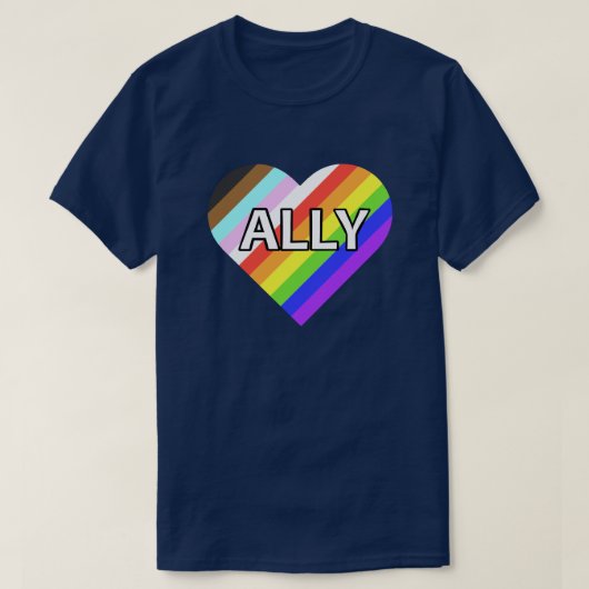 Ally Pride Heart T-Shirt (Design vorne)