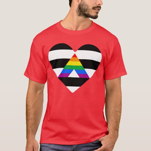 Ally Pride Heart T - Shirt (Vorderseite)