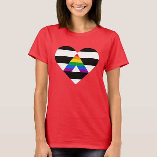 Ally Pride Heart T - Shirt (Vorderseite)
