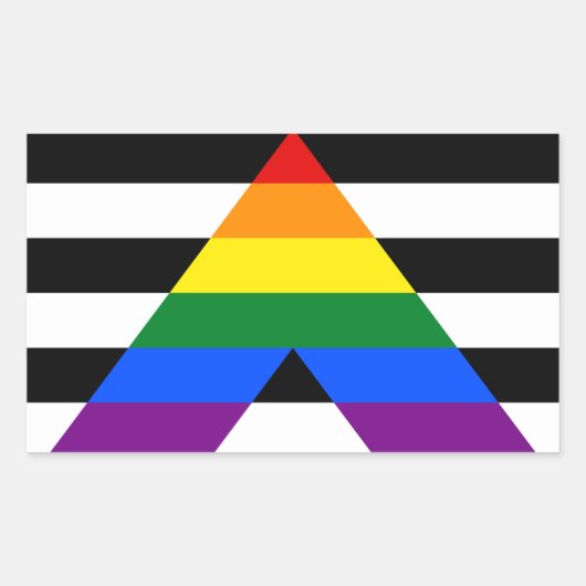 Ally Pride Rectangle Aufkleber (Vorderseite)