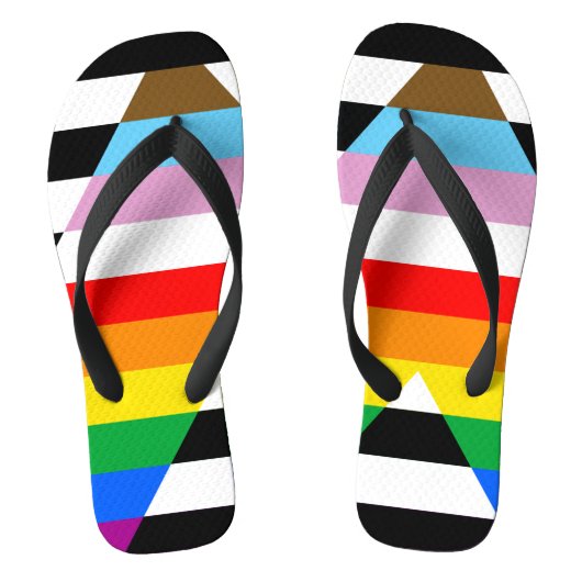 Ally Progress Pride Flag Badesandalen (Fußbett)