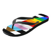 Ally Progress Pride Flag Badesandalen (Schrägansicht)