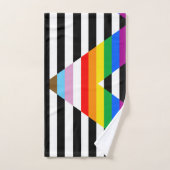 Ally Progress Pride Flag Badhandtuch Set (Handtuch)