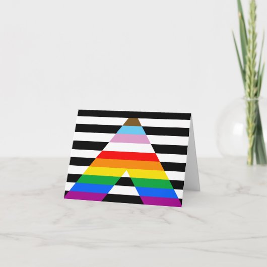 Ally Progress Pride Flag Dankeskarte (Vorderseite)