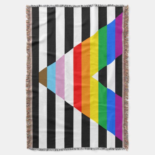 Ally Progress Pride Flag Decke (Vorderseite Vertikal)