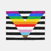 Ally Progress Pride Flag Fleecedecke (Vorderseite (Horizontal))