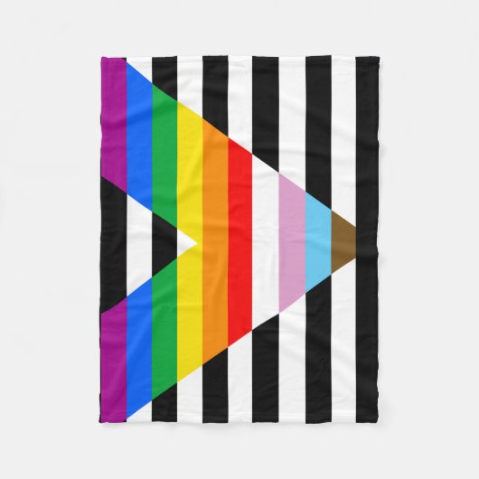 Ally Progress Pride Flag Fleecedecke (Vorderseite)