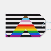 Ally Progress Pride Flag Geschenkanhänger (Vorderseite (Horizontal))