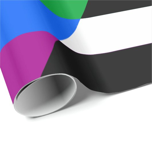 Ally Progress Pride Flag Geschenkpapier (Rolleneckpunkt)