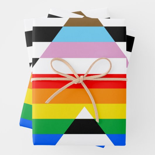 Ally Progress Pride Flag Geschenkpapier Set (Beispiel)