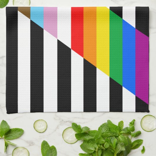 Ally Progress Pride Flag Geschirrtuch (Gefaltet)