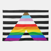 Ally Progress Pride Flag Geschirrtuch (Horizontal)