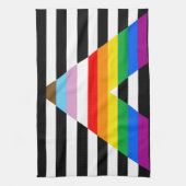 Ally Progress Pride Flag Geschirrtuch (Vertikal)