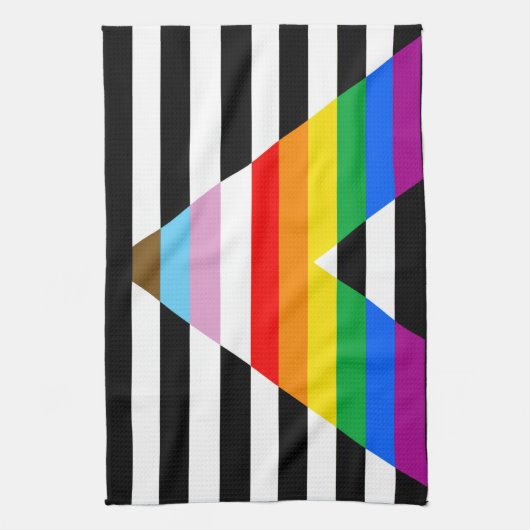 Ally Progress Pride Flag Geschirrtuch (Vertikal)
