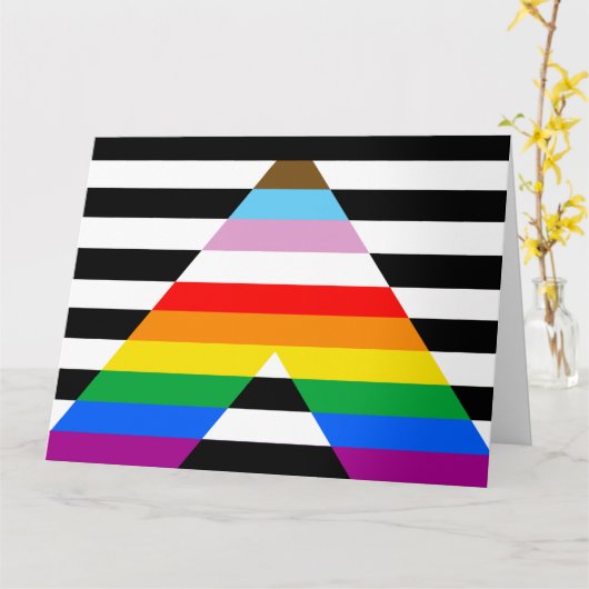 Ally Progress Pride Flag Karte (Gelbe Blume)