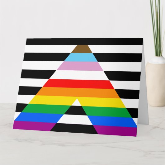 Ally Progress Pride Flag Karte (Vorderseite)