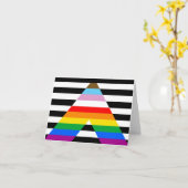 Ally Progress Pride Flag Karte (Gelbe Blume)