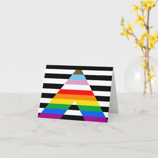 Ally Progress Pride Flag Karte (Gelbe Blume)