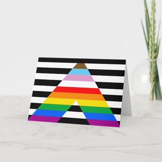 Ally Progress Pride Flag Karte (Vorderseite)