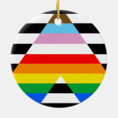 Ally Progress Pride Flag Keramik Ornament (Hinten)