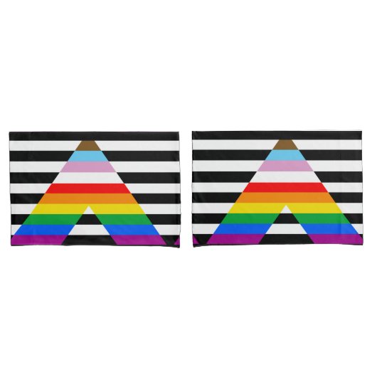 Ally Progress Pride Flag Kissenbezug (Vorderseite-Set)