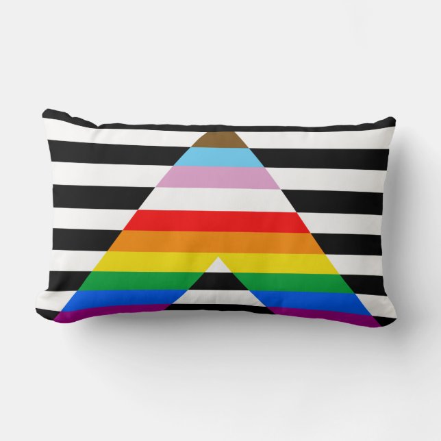Ally Progress Pride Flag Lendenkissen (Vorderseite)