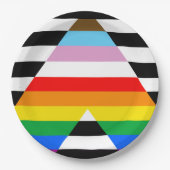 Ally Progress Pride Flag Pappteller (Vorderseite)