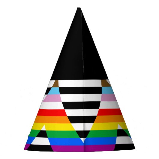 Ally Progress Pride Flag Partyhütchen (Rückseite)