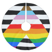 Ally Progress Pride Flag Polyester Weihnachtsbaumdecke (Vorderseite)