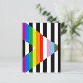 Ally Progress Pride Flag Postkarte (Stehend Vorderseite)