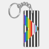 Ally Progress Pride Flag Schlüsselanhänger (Vorderseite links)