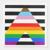 Ally Progress Pride Flag Serviette (Vorderseite)