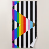 Ally Progress Pride Flag Strandtuch (Vorderseite)