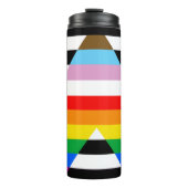Ally Progress Pride Flag Thermosbecher (Vorderseite)